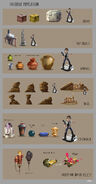 Concept art of every item in Tatooine.