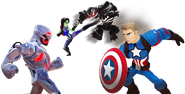 Ultron fighting Captain America - The First Avenger.