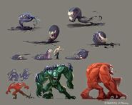 Concept art of symbiotes.