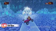 Marshmallow.png (1.98 MB) Chewbacca racing on the Frozen-themed track in Toy Box Speedway.