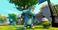 Sulley and Squishy in the Monsters University Play Set