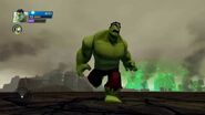 Hulk with the sky in the background.