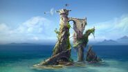 Concept art of an island in the play set.