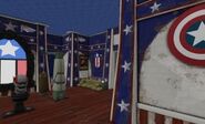 A Captain America themed room.