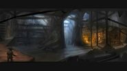 Concept art of the inside of a mine in The Lone Ranger Play Set.