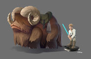 Concept art of a Bantha.