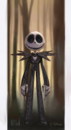 Early concept art of Jack Skellington.