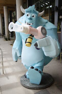 The final life-size Sulley figure, holding a Toilet Paper Launcher.