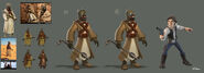 Concept art of Tusken Raiders.