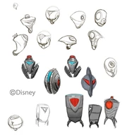 The concept art of the mini omnidroids.