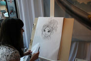 A Disney concept artist drawing Vanellope.