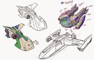 Concept art of Buzz's ship.