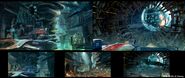 Concept art of some environments from the Guardians of the Galaxy Play Set.