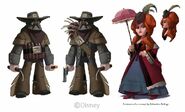 Concept art of the Bandits and Red Harrington.