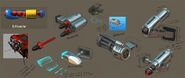 Concept art of Vehicle Weapons.