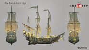 Concept art of Tia Dalma's Ghost Ship.