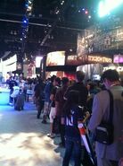 The line for the figure giveaway at the E3