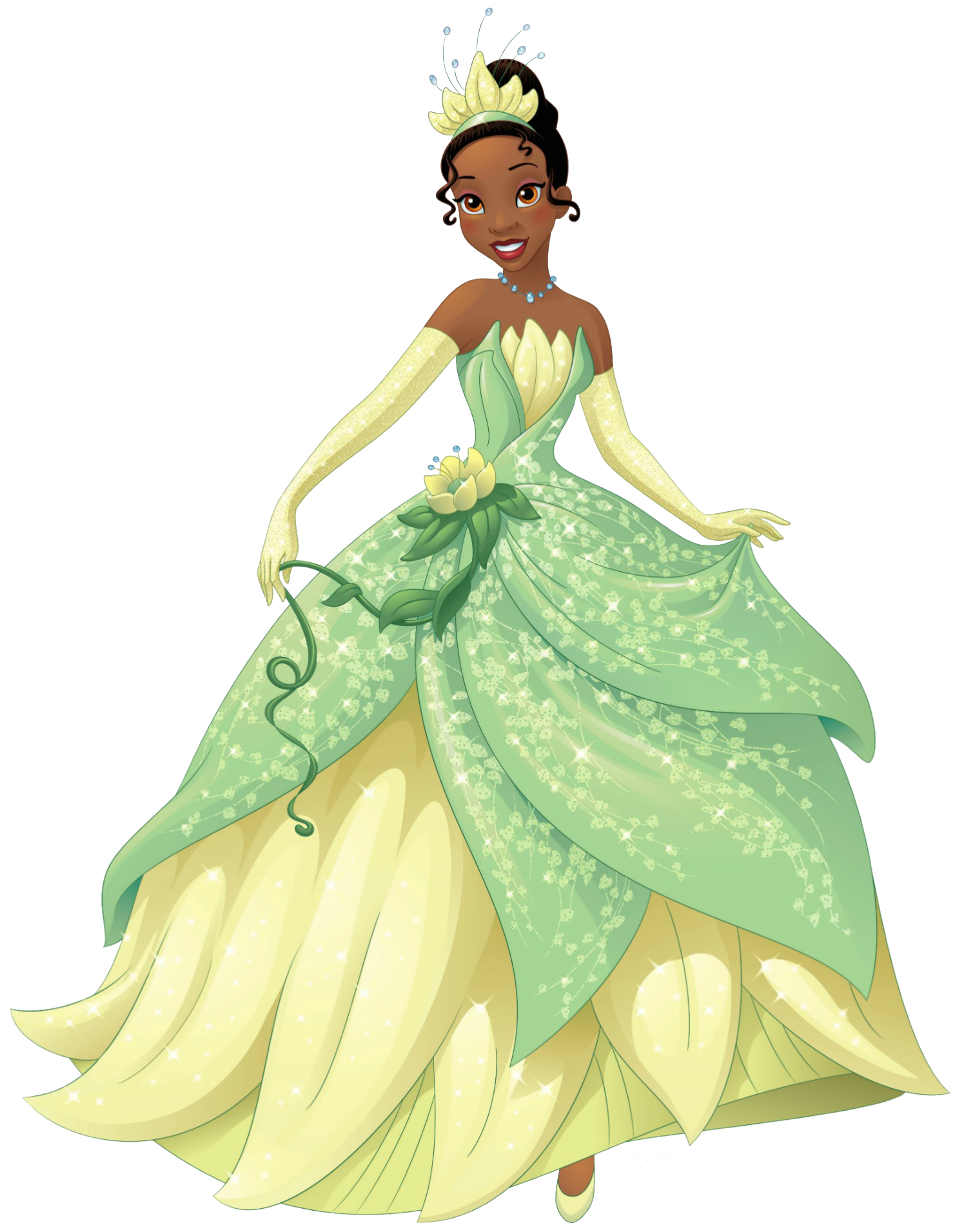 the princess and the frog tiana green dress