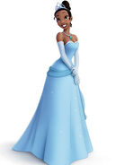 Tiana in her blue princess dress
