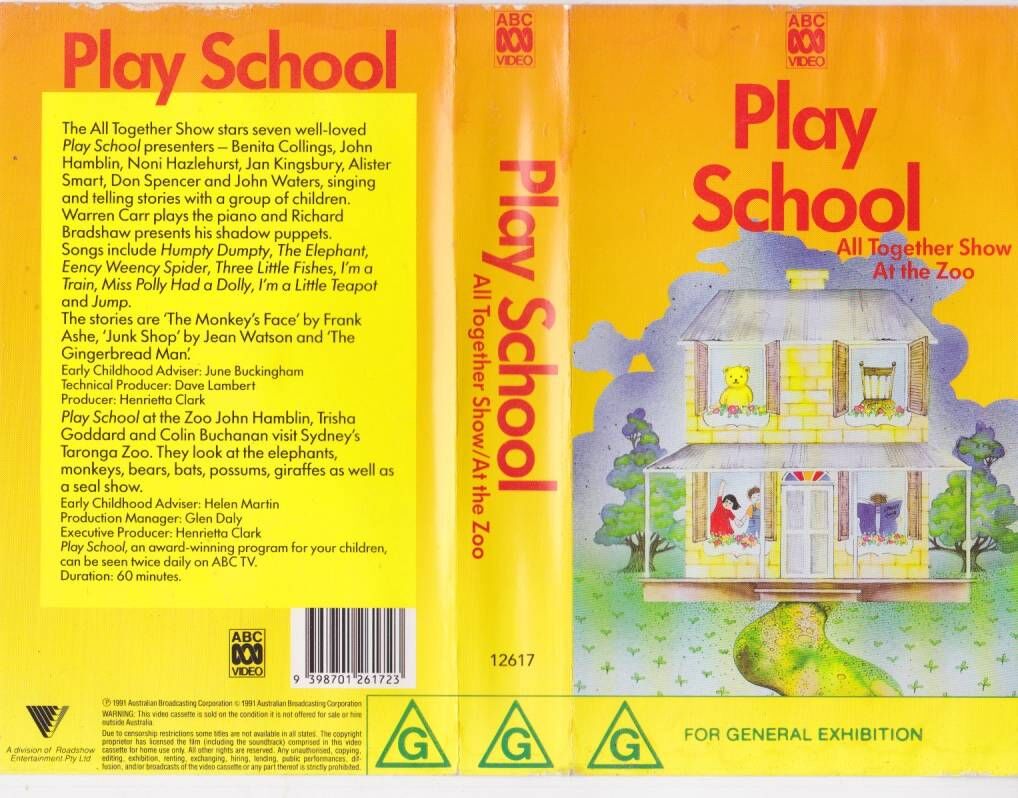 Play School - All Together Show & At the Zoo (1991 VHS AU