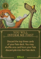 You Will Inform Me First