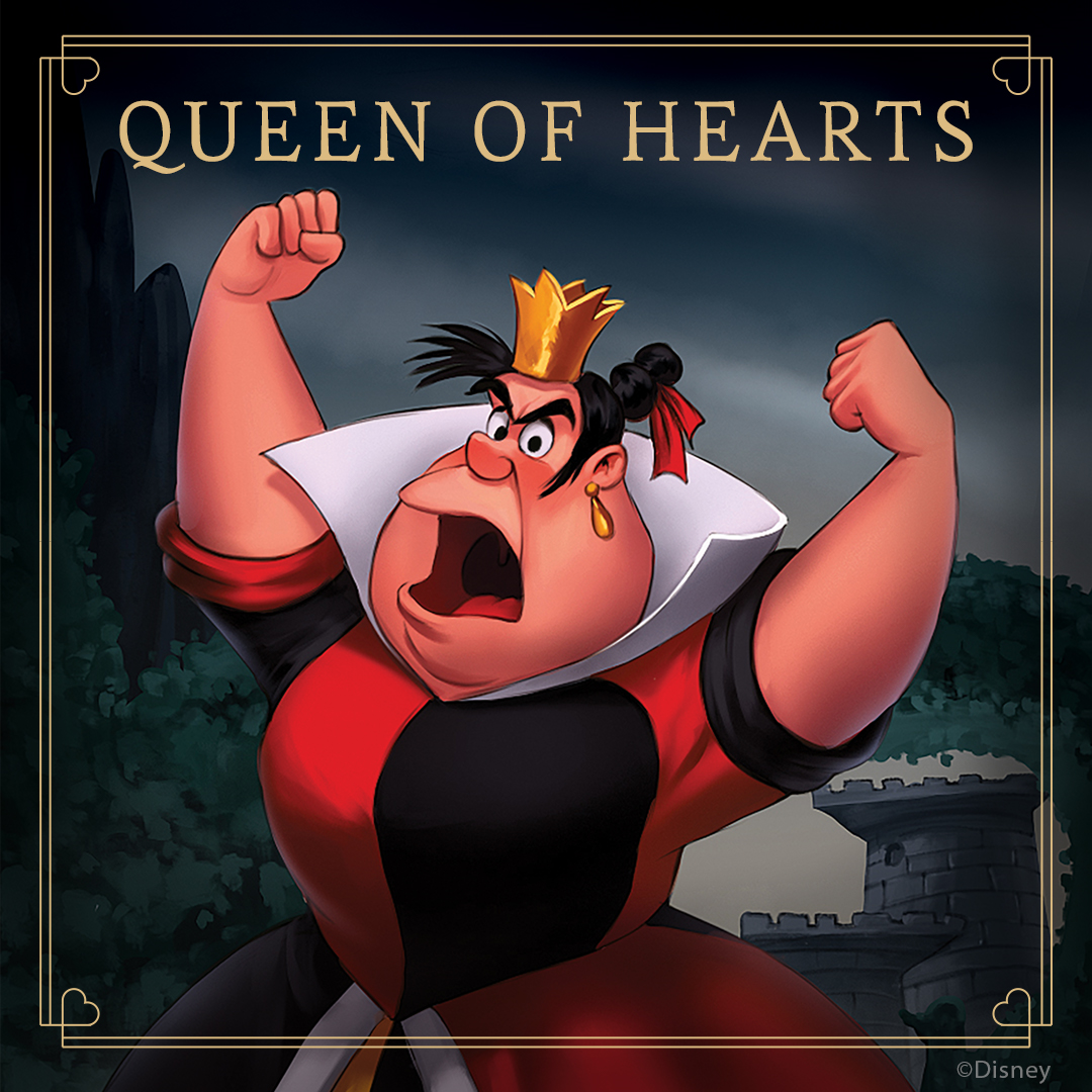 Empire of hearts. Queen of Hearts Дисней. Злодейки Дисней Королева червей коллекционная. Тони Харт Дисней.