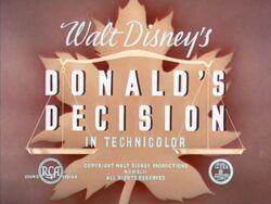 Donald's Decision title