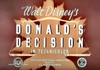 Donald's Decision title
