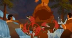 Nemo is seen among caught fishes