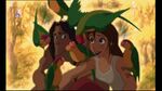 Jane and Tarzan with some birds