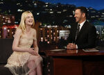 Elle Fanning visits Jimmy Kimmel Live! in June 2017.