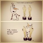 Illustrations of Olaf in honor of Frozen's Academy Award success by animator Hyrum Osmond