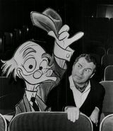 Paul Frees with his character Ludwig Von Drake.