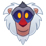 Rafiki's emoji for Disney Emoji Blitz.