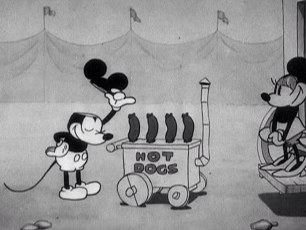 Кадр из старого мультфильма определите станцию метро. Mickey Mouse the Karnival Kid 1929. Микки Маус 1929 год. Микки Маус первые кадры. Микки Маус первый мультик.