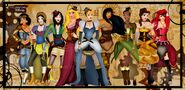 Steampunk disney princesses by helleetitch-d4907l2