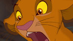 Simba watches his father fall off the cliff