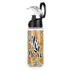 Mickey Mouse Animal Print Water Bottle with Straw