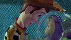 Buzz angrily confronts Woody