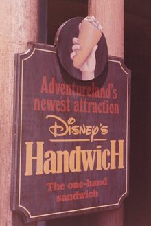 Handwich Adventureland Sign