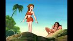 Tarzan and Jane swimming