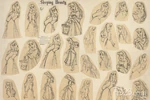 Poses aurora.jpg (156 KB) A model sheet by Marc Davis, c. May 1957.