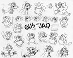 Jaq and Gus model sheet