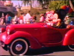 Mickey and Minnie in his red car