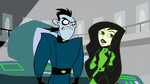 "Drakken and Amy sittin' in a tree. K..."