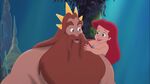 Young Ariel with King Triton