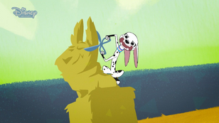 Dolly with Clarissa Corgi's Topiary.