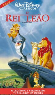 O Rei Leão Capa VHS 1995