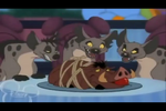 Shenzi, Banzai, and Ed about to eat Pumbaa for Thanksgiving.