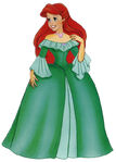 Ariel in a green gown